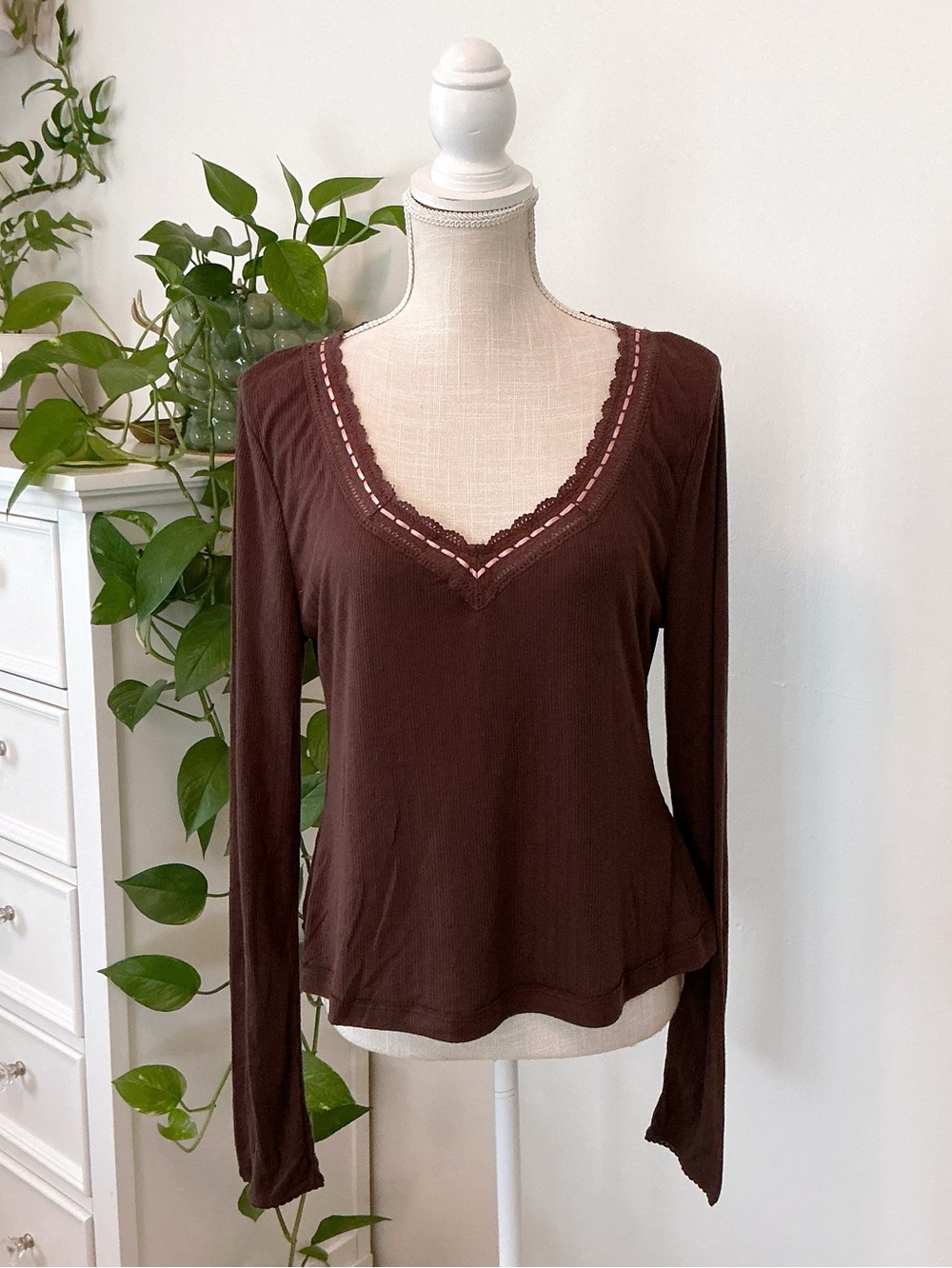 Free People Intimately | Brown Only You Long Sleeve size Large
